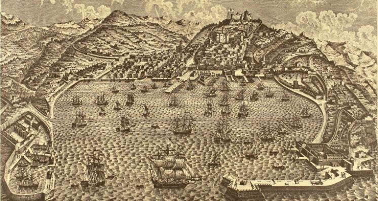 golfo di trieste A DESTRA IL LAZZARETTO SAN CARLO 1730 - A SINISTRA IL LAZZARETTO DI S. TERESA 1769